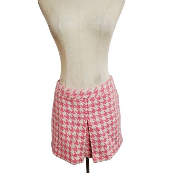 Paul & Joe Pink Houndstooth Mini Skirt - Picture 1 of 6